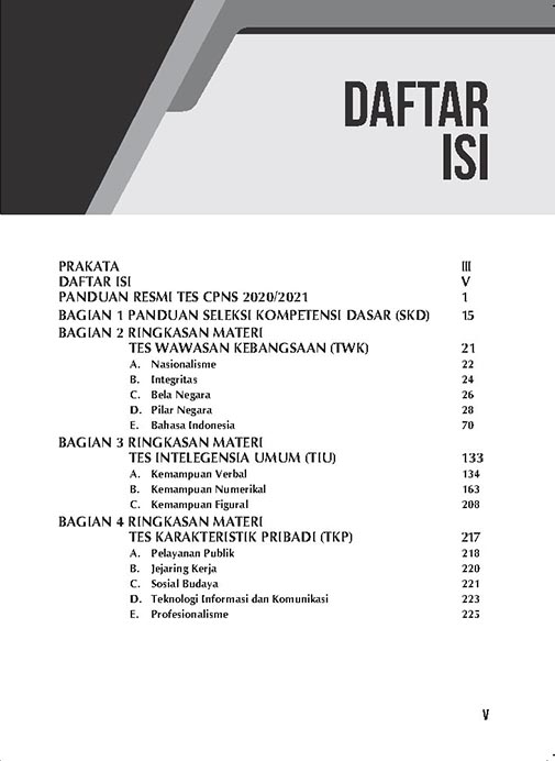 daftar isi all-new cpns